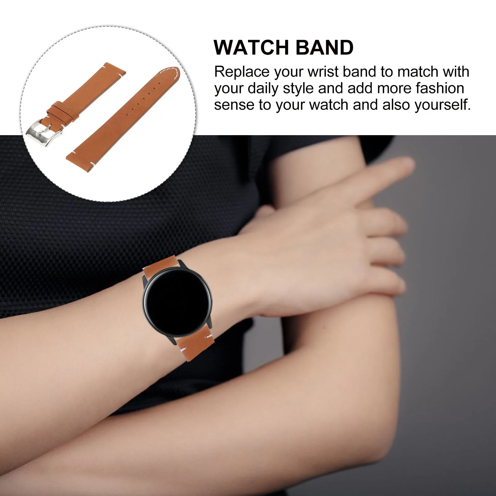

Cowhide Watch Strap Vintage Adjustable Retro Quick Release Watch Band Replacement Vintage Watchband