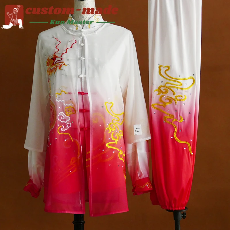 Custom Martial Arts Uniform Embroidered Tai Chi Suit Premium Kung Fu Uniform for Competitions Performances and Daily Wear