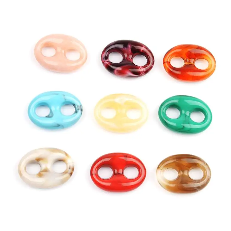 [YU]3PCS 30x41mm Vintage Acrylic Geometric Beads DIY Necklace Bracelet Garment Bag Accessory Material