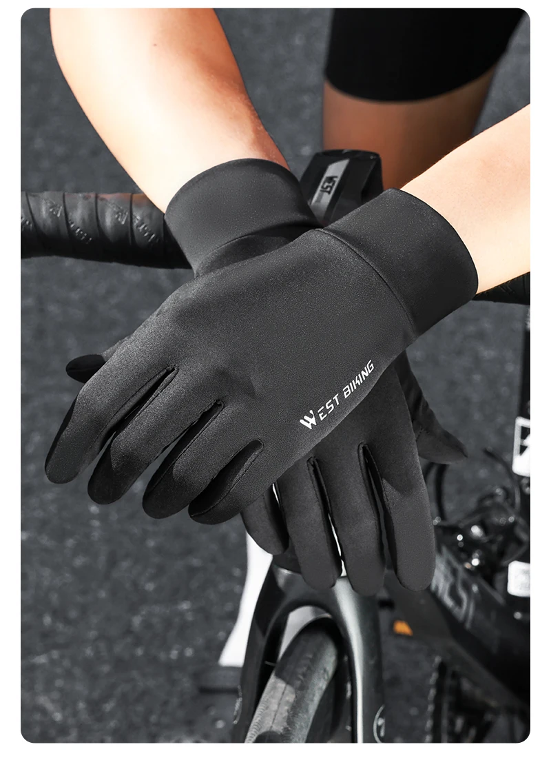 WEST BIKING Herren Fahrradhandschuhe mit rutschfester Silikonhandfläche, UPF50+, atmungsaktiv, Sommer-Flip-Finger-Touchscreen-Fahrradausrüstung – Detail 16