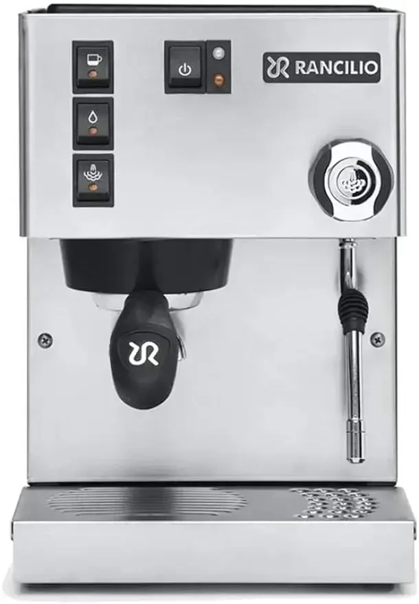 Rancilio Silvia Espresso Machine with Iron Frame and Stainless Steel Side Panels, 11.4 by 13.4-Inch