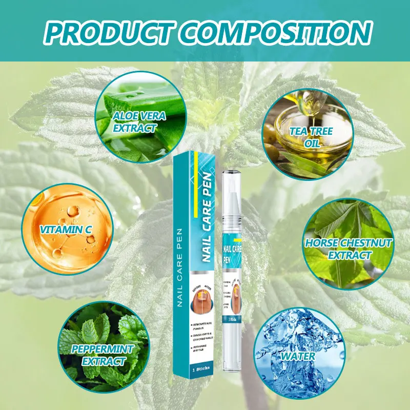 Cura delle unghie Soluzione per il trattamento dei funghi Mani Piedi Anti-Infezione Ispessimento delle unghie Curling Peeling Atrofia Onicomicosi 3ml