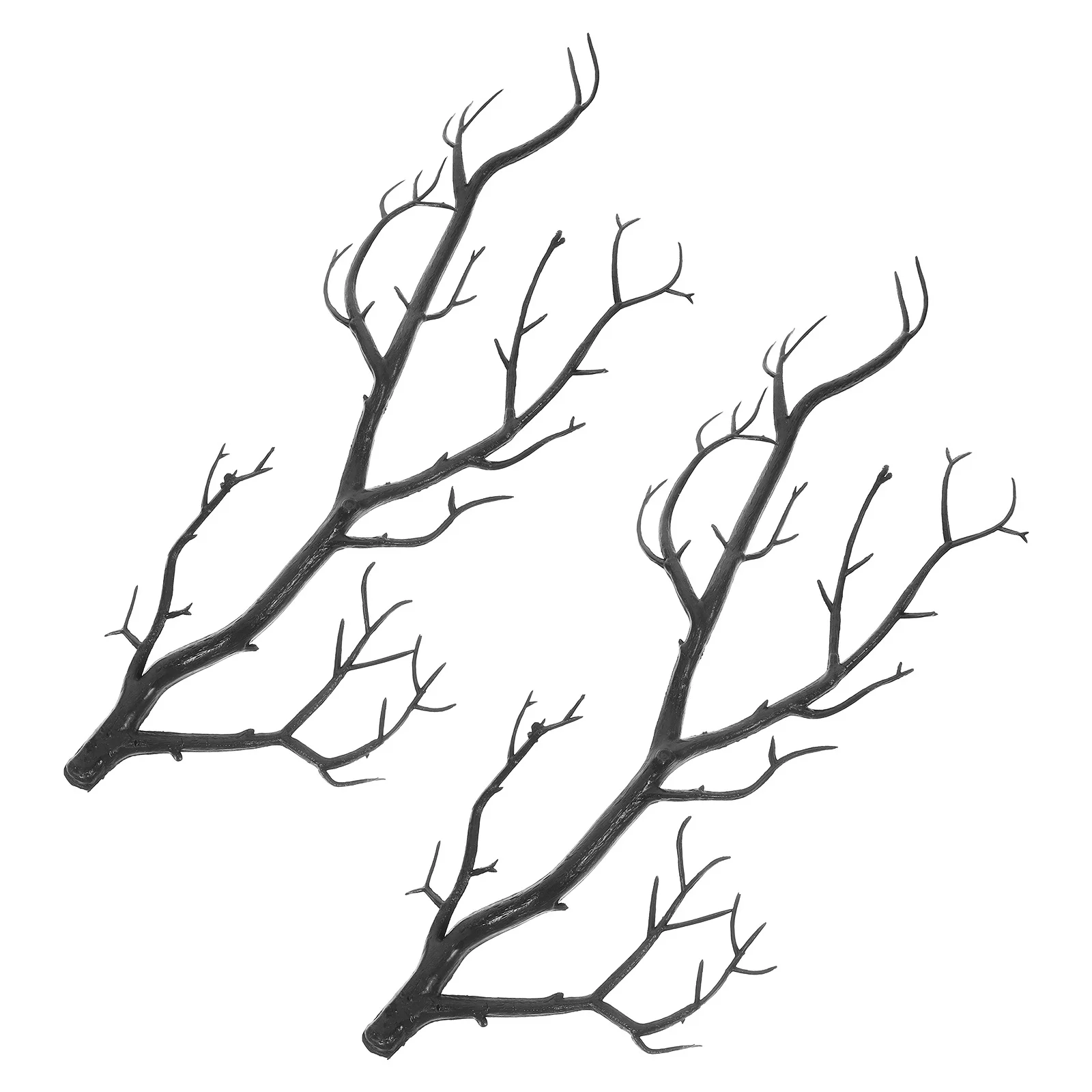 

2pcs Lifelike Artificial Tree Branches Antler Shaped Fake Dried Branches For Halloween Christmas Decor Diy Crafts Home Table