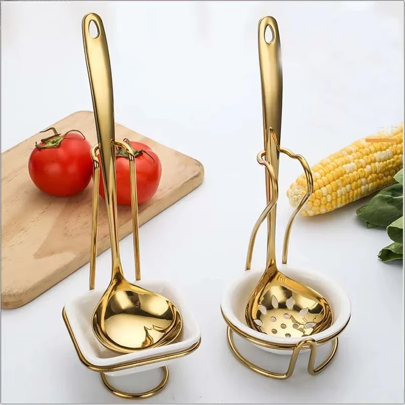 

Self-Service Set Stainless Steel Standing Soup Heating Station Ceramic Soup Bun Gold