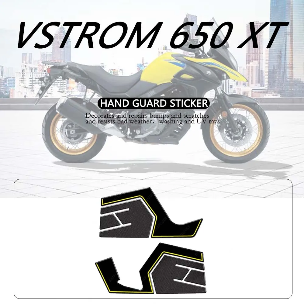 

New VSTROM 650 XT Motorcycle Handguard Sticker Non-slip 3D Resin Hand Guard Decal Kit for Suzuki V STROM 650XT 2017-2021