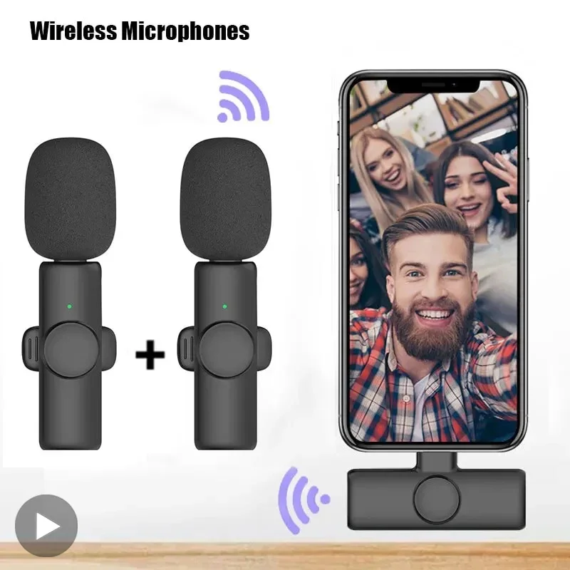 Professional Lavalier Dual Wireless Lapel Microphone Mic For