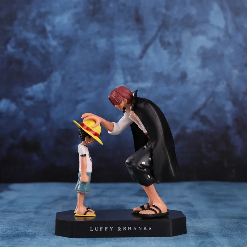 

One Piece figure Luffy and red hair Shanks model ornament birthday gift animation peripheral ornament