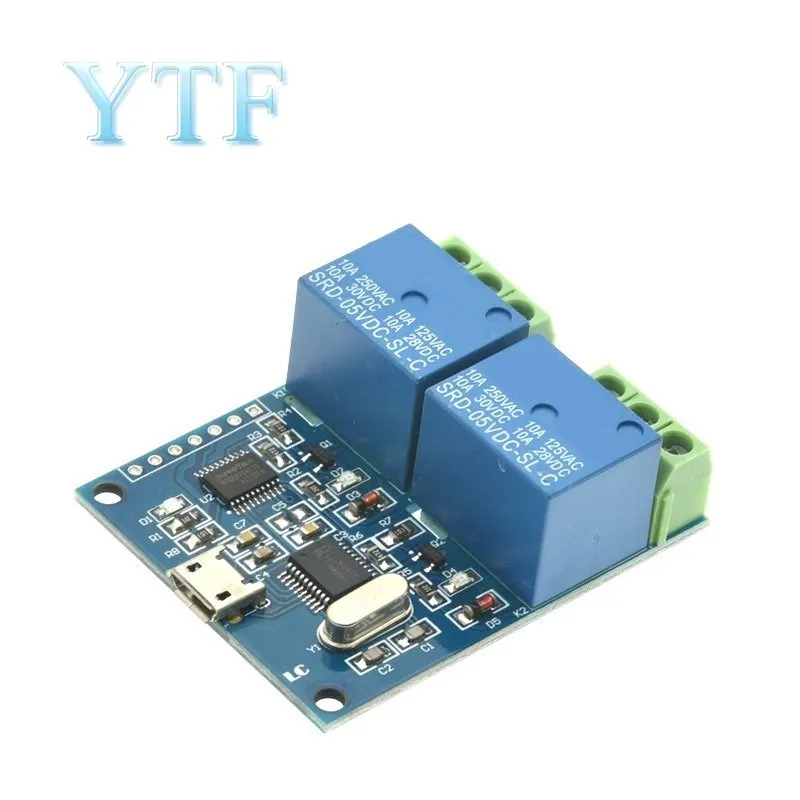 Módulo de relé USB tipo LCUS-1, convertidor electrónico, PCB, interruptor de Control inteligente, 1/2 canales, LCUS-2