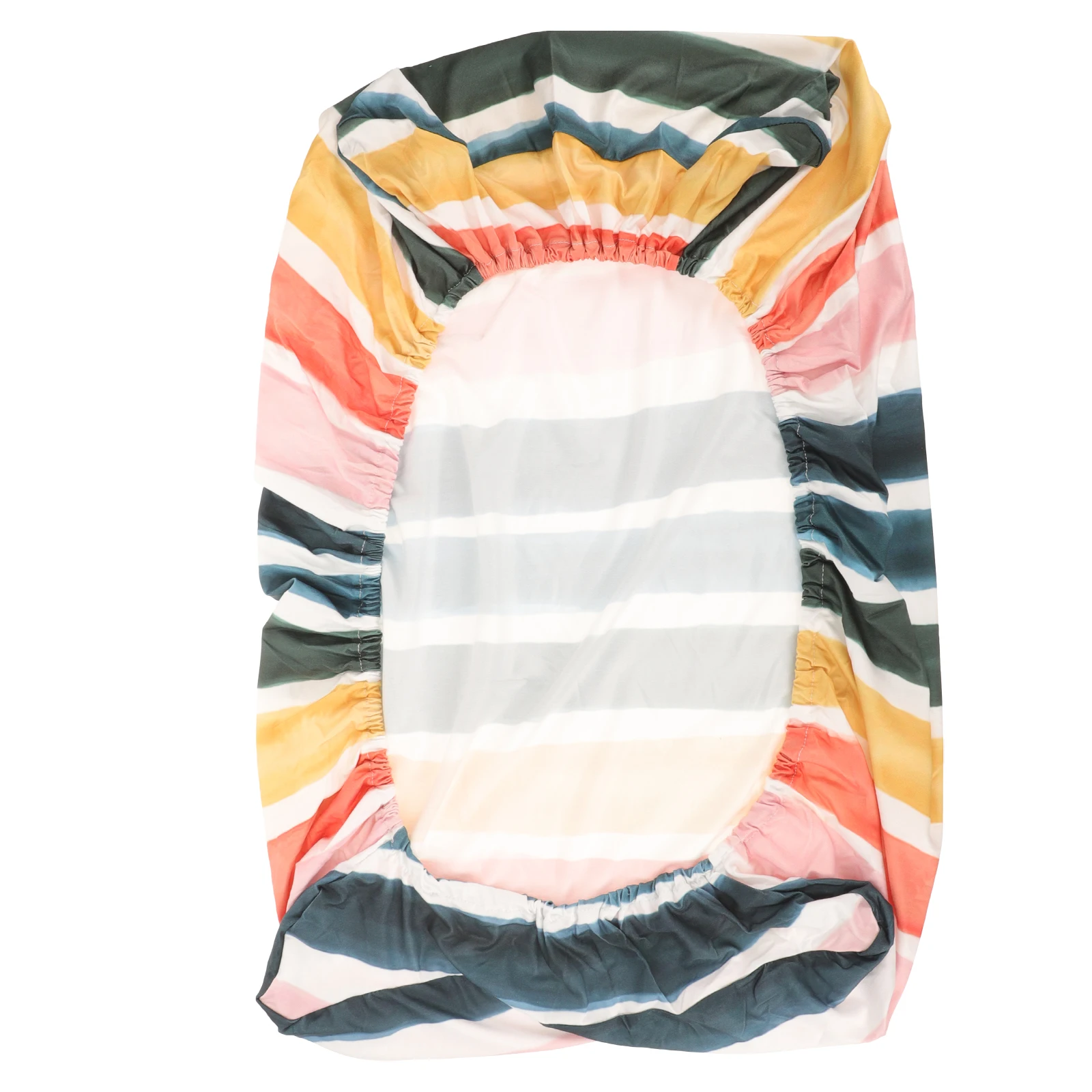

Reusable Changing Pad Cover Rainbow Striped Removable Cloth Covers Fit Most Baby Changing Table Pads Washable Diaper Sheet