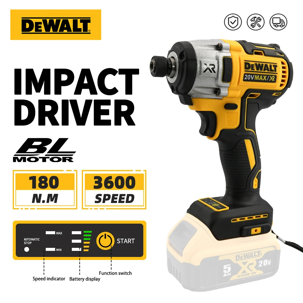 Dewalt dcd887 20v bateria de íon de lítio sem fio chave de fenda elétrica motor sem escova ferramentas elétricas sem fio alto impacto de torque