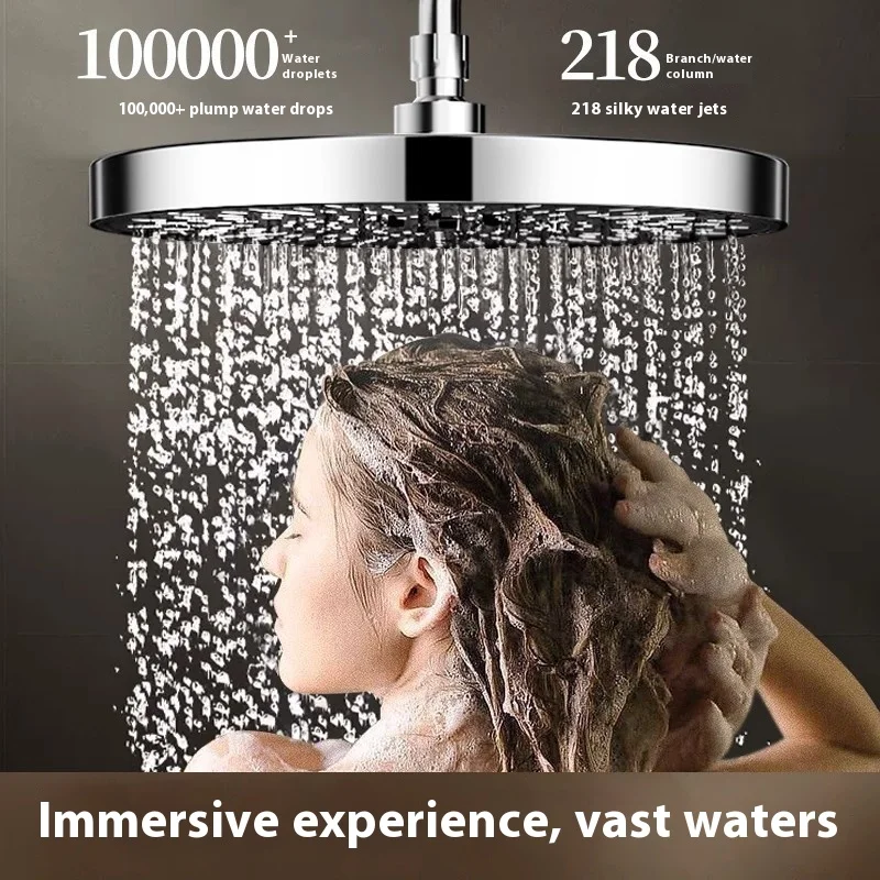 

Overhead Shower Head Set - High-Pressure Booster, Large Panel | Bathroom Shower Accessories