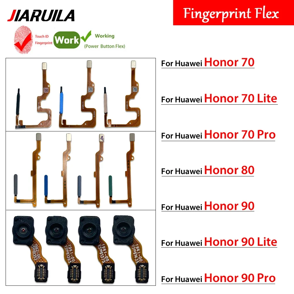 Home Button Fingerprint Scanner Touch ID Menu Return Sensor Flex Cable For Huawei Honor 70/70 Lite/70 Pro/80/90/90 Lite