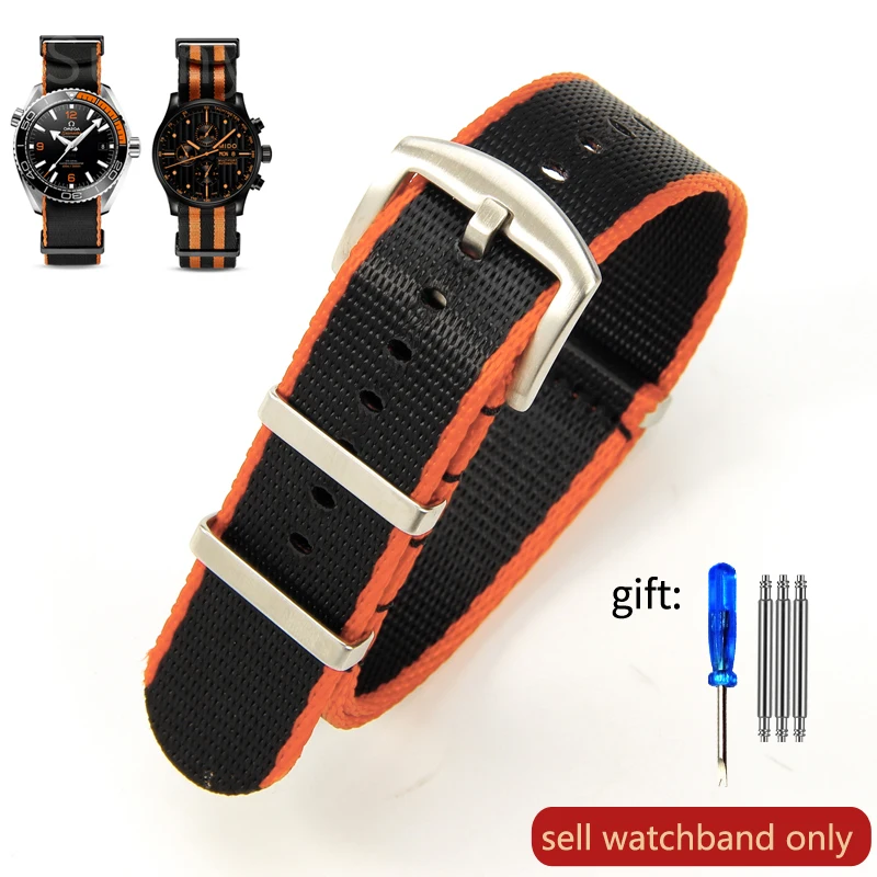 Hochwertiges Nylon-Uhrenarmband für Omega Seamaster 300 Water Ghost Party 20 mm 22 mm für Mido Rolex Tudor Militäruhrenarmband
