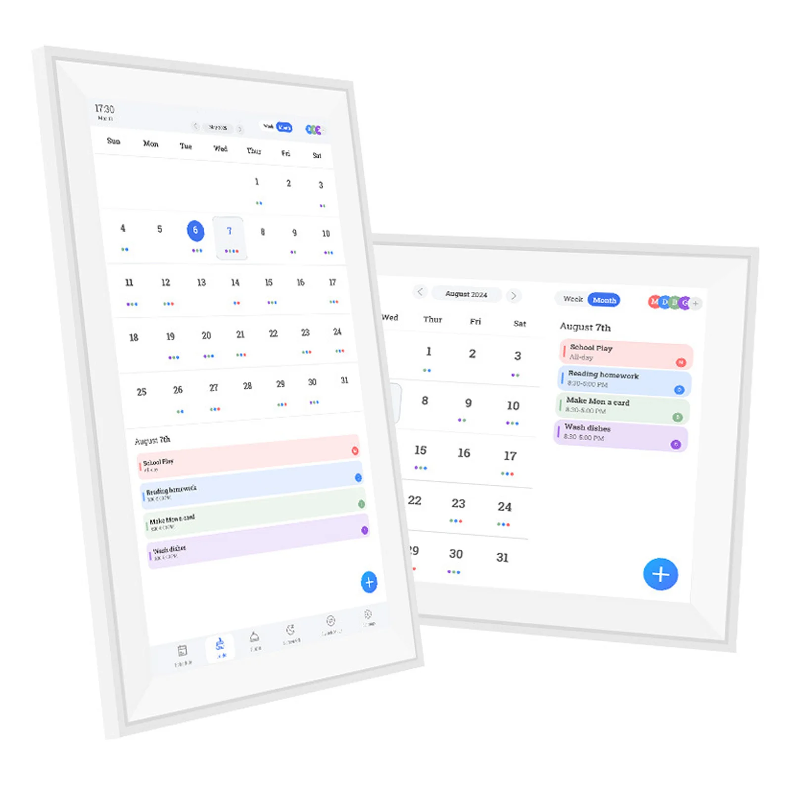 Calendrier électronique intelligent de 15.6 pouces, tableau des tâches, planificateur familial 16:9, 1080P FHD, écran tactile interactif, cadre Photo numérique LCD