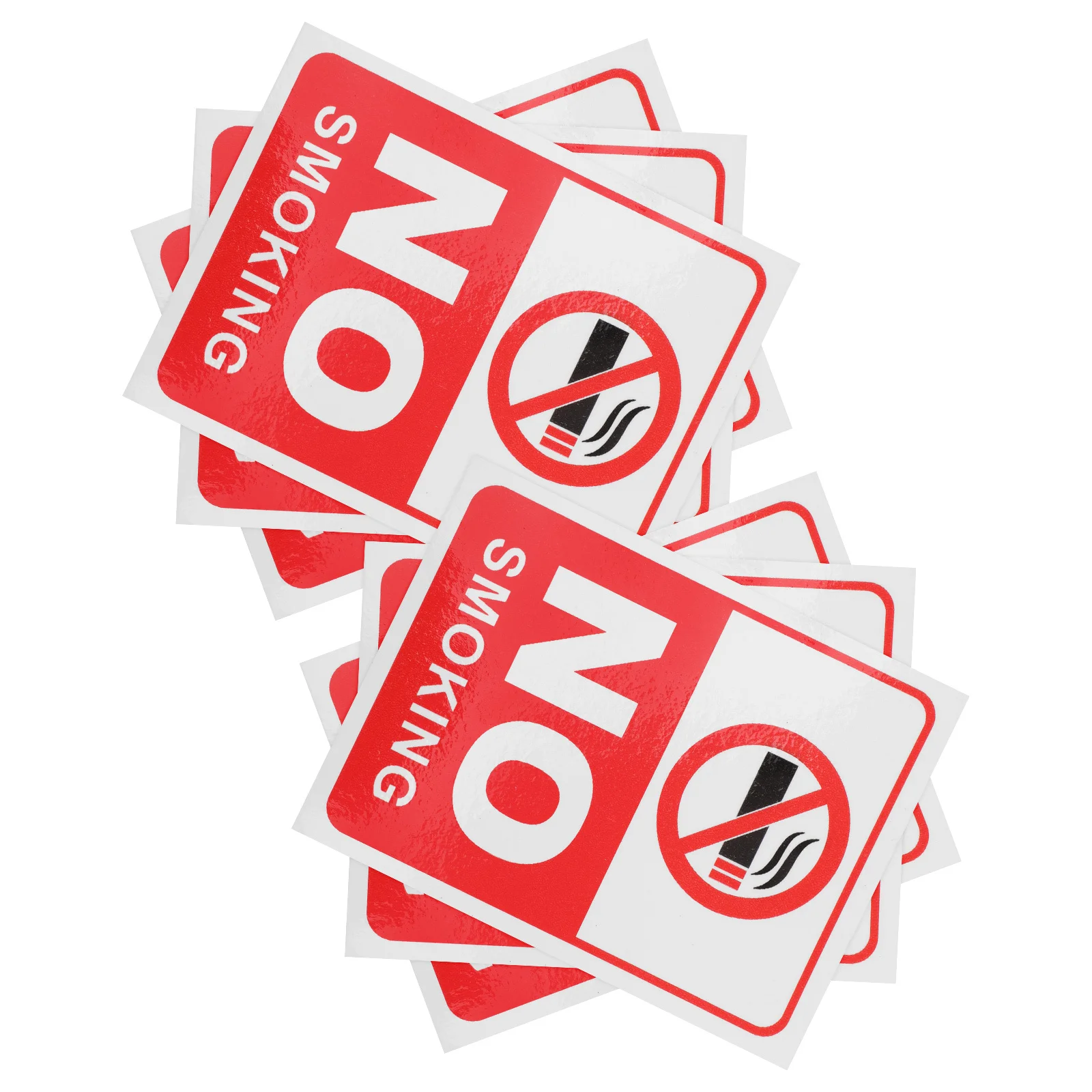 

6Pcs No Smoking Sticker Adhesive Signs Durable PVC Safety Warning Decals for Business Office Home Public Spaces