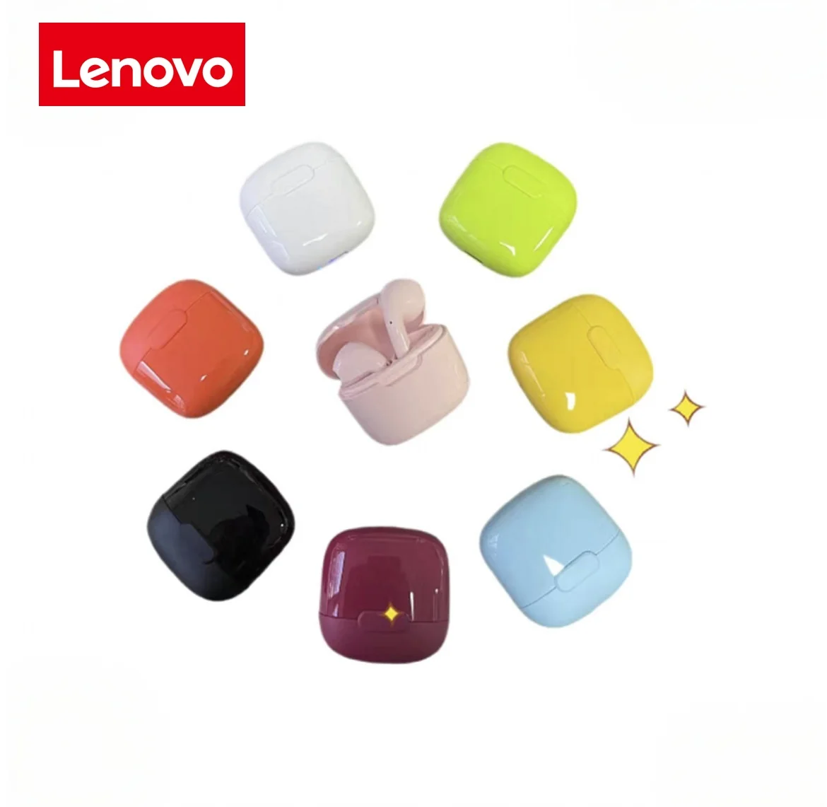 Lenovo ? �couteurs de musique sans fil Bluetooth semi-intra-auriculaires, compatibles avec iOS et Android, adapt�s � un usage quotidien et professionnel