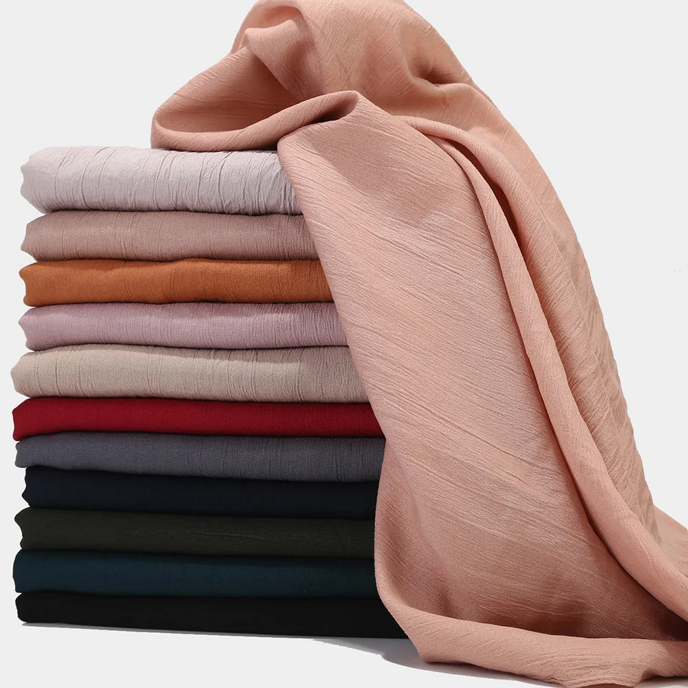 90*180 cm Musulmano Piega Sciarpa Hijab Sciarpe Delle Donne Foulard Scialle Dell'involucro Turbante Fascia Bandane Bufanda Foulard Turbante Mujer
