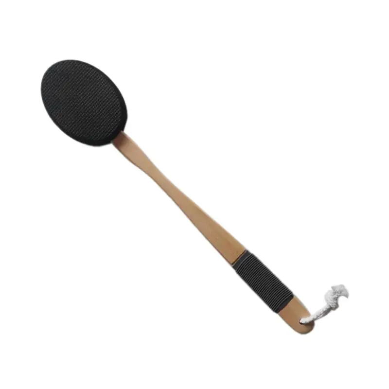 M04K Back Lotion Applicator With Long Handle And 1 Replaceable Pads, Ideal For Young People And The Elderly-Black.
