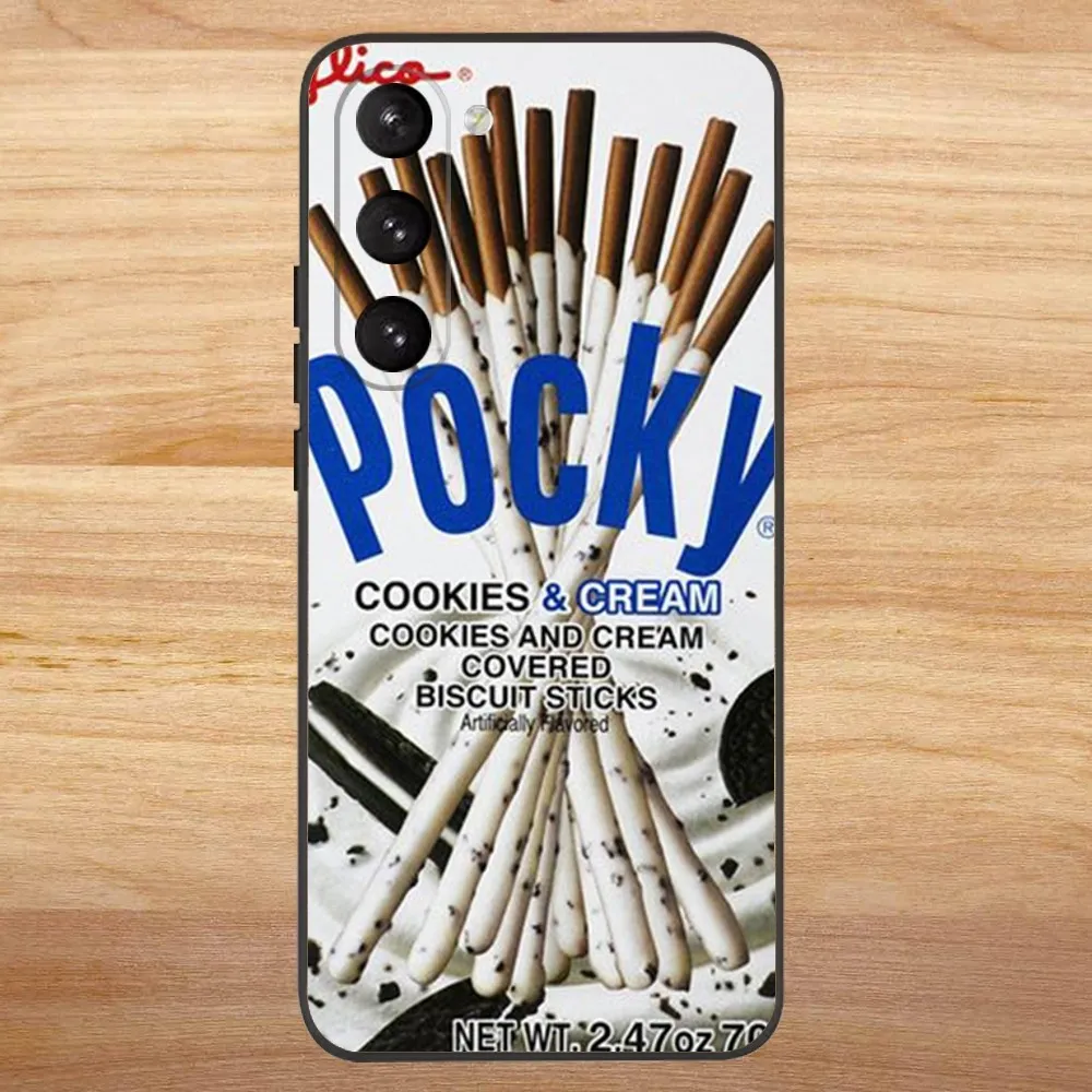 マジックストロベリーチョコレートフォンケース,Samsung s23,s20 ultra,lite,ultra,5g,plus,le,s23,22,22, 21,10,9用のソフトブラックケース