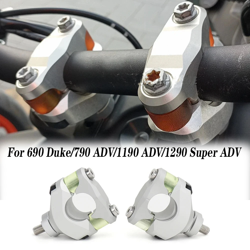 

New Motorcycle Handlebar Riser 28MM Handle Bar Clamp Extend Adapter For 1290 Super Adv 690 Duke 790 Adventure 1190 ADVENTURE