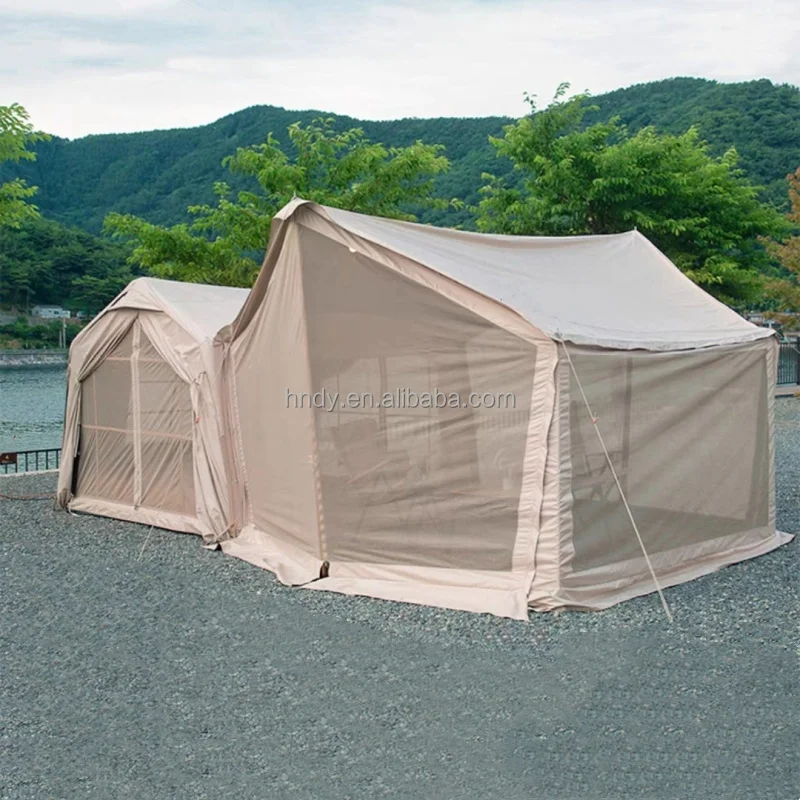 Newest 7.0 Air Cabin Outdoor Waterproof Inflatable Camping Tent With Big Windows