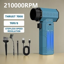 210000 RPM Handheld Brushless Motor 3nd Generation Violent Blower Mini Turbo Jet Fan Wind Speed 70m/s industrial Duct Fan
