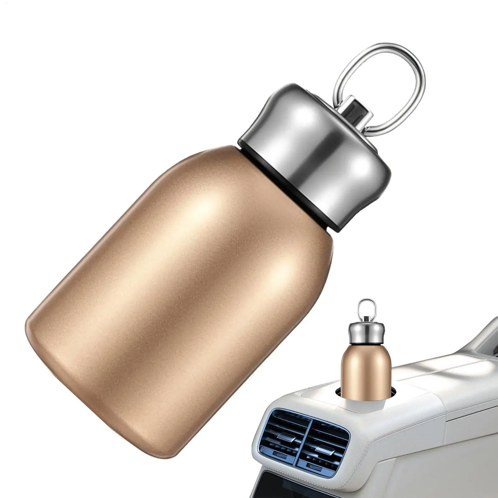 300ml Reise-Wasserflasche Rutschfester Vakuumbecher Auslaufsichere Flasche Taschenbecher Reise-Thermobecher Isolierter Sport-Trinkbehälter