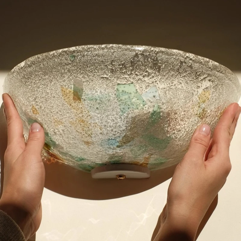 الفرنسية مصمم استدارة متجمد الزجاج وحدة إضاءة LED جداريّة مصابيح الإبداعية غرفة المعيشة غرفة نوم مطعم المطبخ جو الشمعدانات أضواء