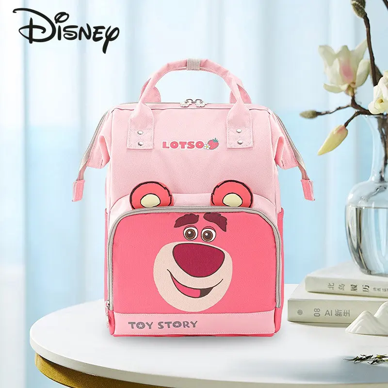 Disney Mickey New Fashion Mom's Bag Cartoon Large Capacity Baby Supplies Storage Bag Lightweight Multifunctional Backpack