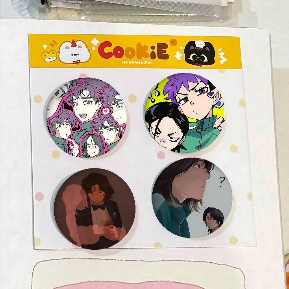 كوريا S-SquidS لطيف GameS شخصية شارات الكرتون التلبيب دبابيس دبوس الصدر شارة المشجعين الحلي يعرض الناس على ظهره الزينة #3