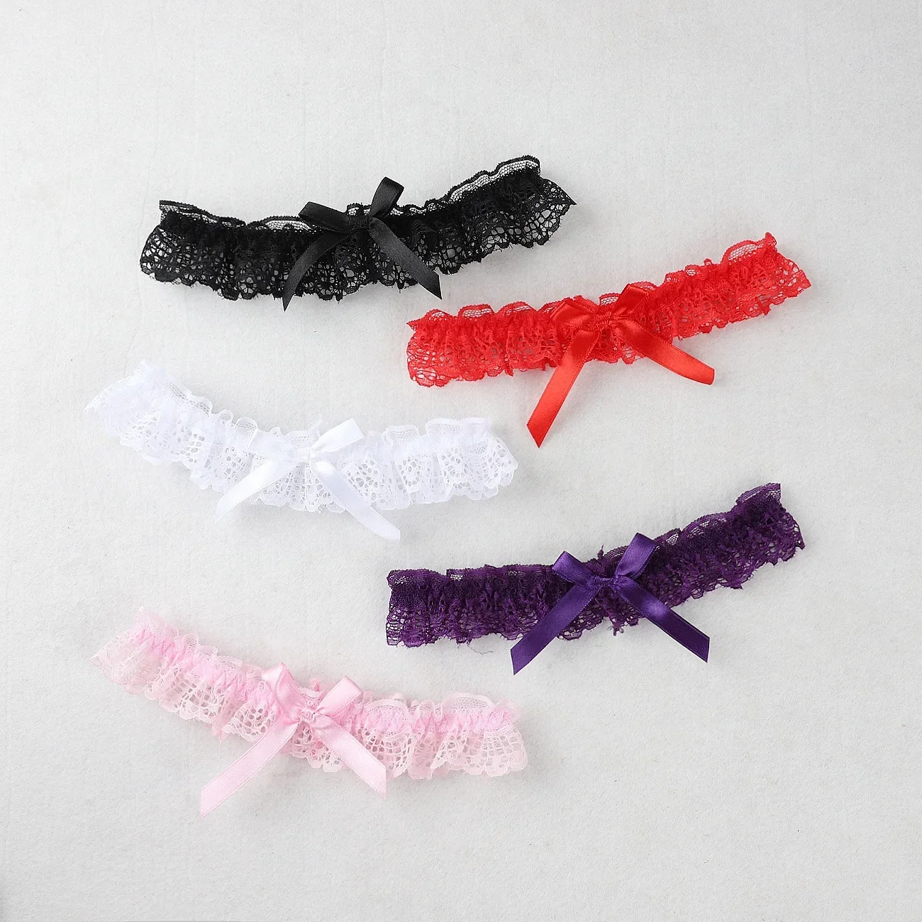 Women Bow Leg Ring Sexy Lingerie Lace Garter Belt Bowknot Leg Loop Wedding Garters Bridal Cosplay Fashion Stocking Thigh Ring