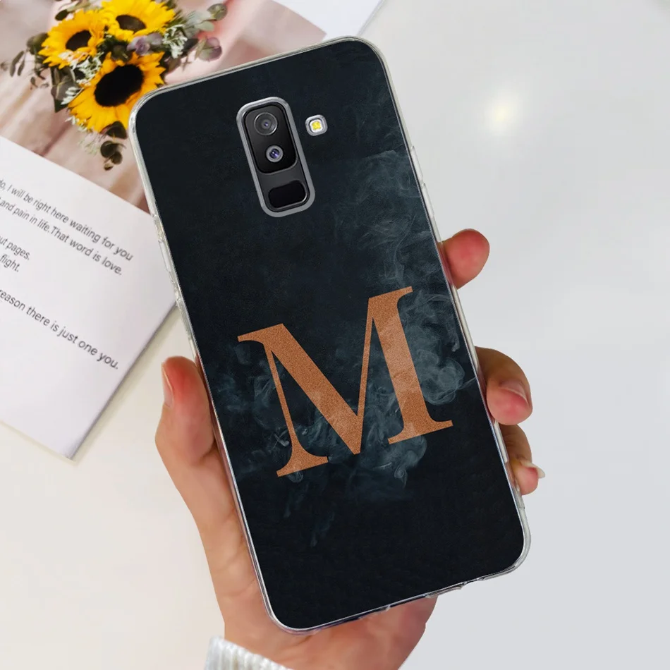 For Samsung Galaxy A6 Plus 2018 Case Samsung A6 (2018) A 6 A6Plus A605G A600F Fashion Letter Soft Silicone Clear TPU Phone Cases