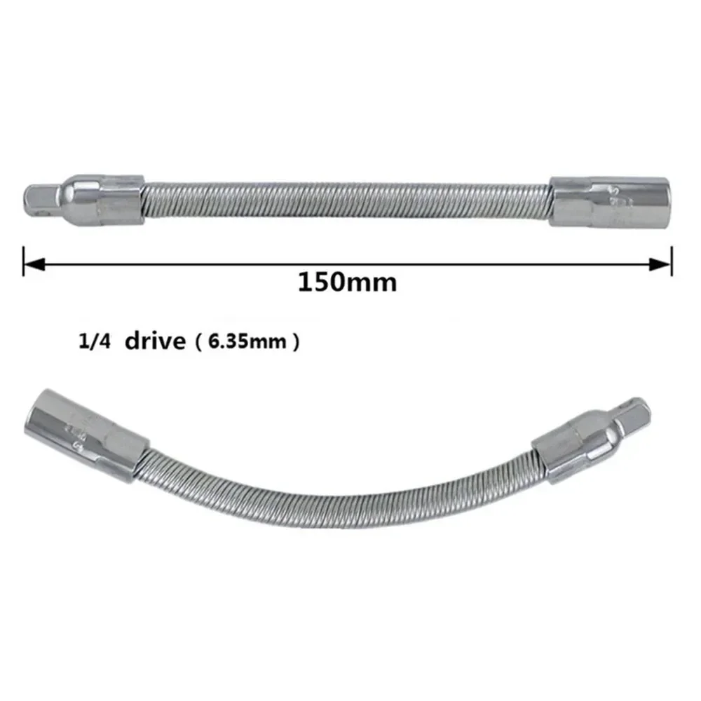 Imagem -04 - Krachtige-ferramenta de Soquete Flexível Barras de Extensão Catraca Haste Barra Flexível Acessórios Power Drill 14 Drive 63 mm 15cm