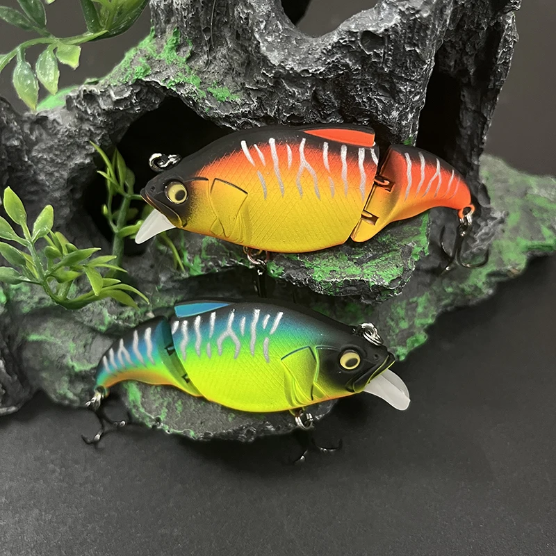 9.7g 71mm Lifelike 2 Segment Minnow Fishing Lures Floating Crankbait Artificial Baits Wobbler for Bass Pike Swimbait Equipment