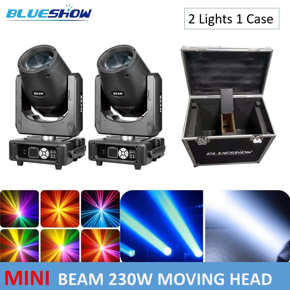 2pcs Mini Lyre 7r Beam 230W 7R Moving Head Light with flightcase Disco DJ Party Wedding Concert Christmas 230W Moving Beam