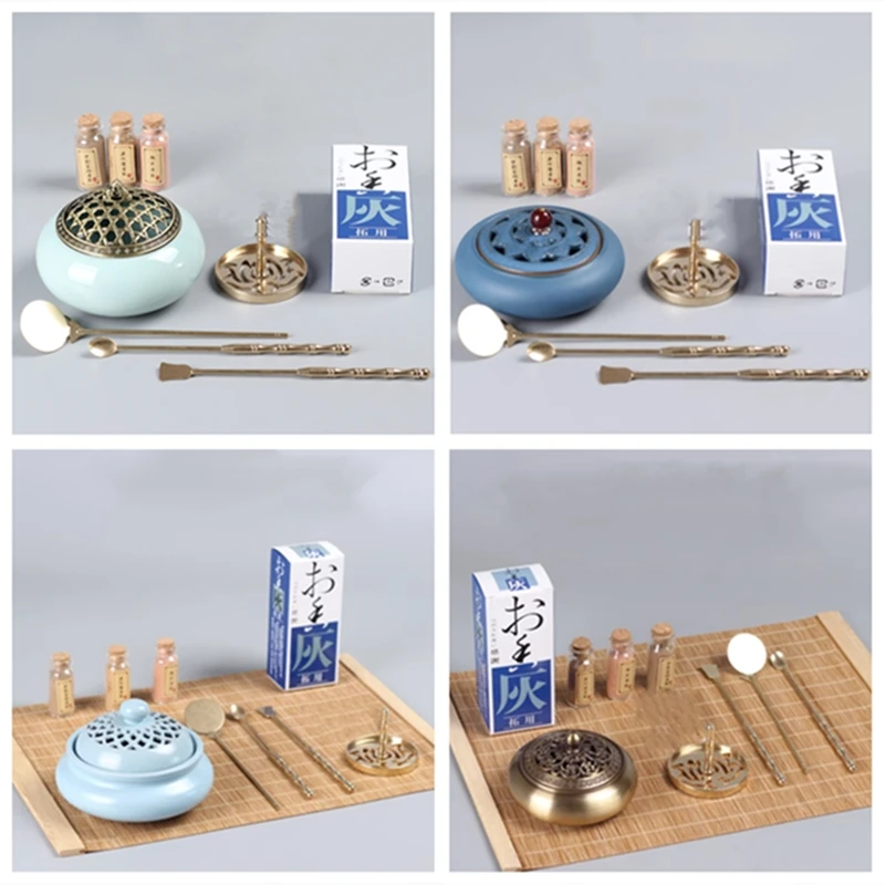 

10 Pieces of Incense Seal Set Pure Copper Incense Burner Tools Incense Way Entry DIY Household Play Zhuan Extension Appliances