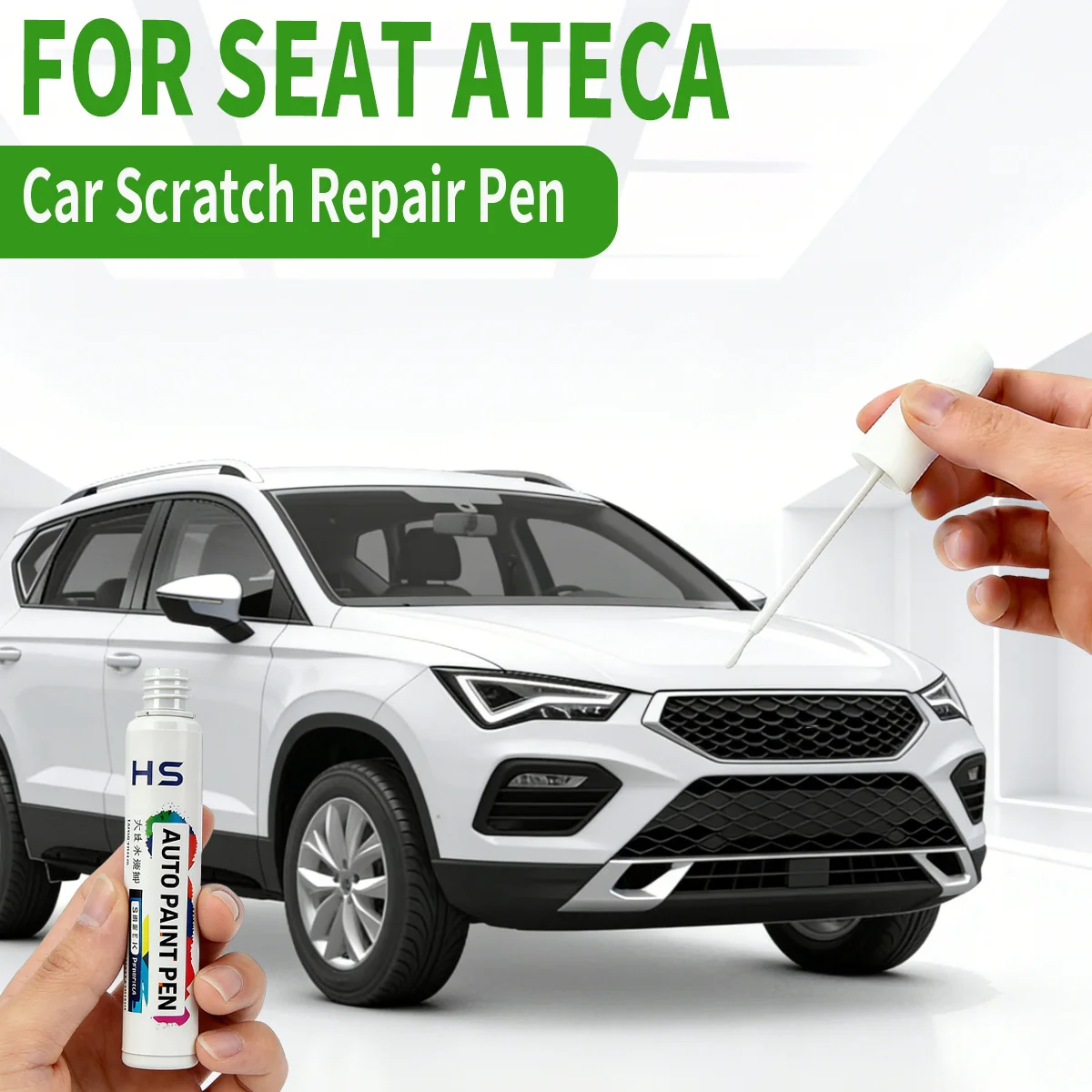 

Ручка-корректор для удаления царапин и ремонта краски SEAT Ateca 2016-2025: Белый, Серый, Волшебный черный, Серебристый, Темно-синий, Бархатный красный