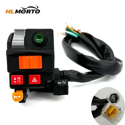 1pcs Multi-functional 22mm Motorcycle Handlebar Switches Horn Electric HeadLight Turn Signal Emergency Start Flameout Button