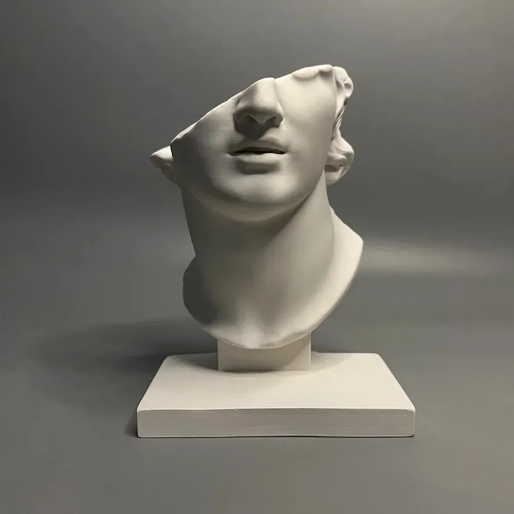European Half Head Figures Plaster Statue Desk Decoration Ornaments Artwork Roman Characters Sculpture Room Aesthetic Decor Gift