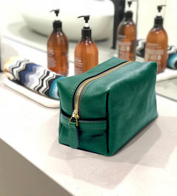 

Wash bag, new travel men's large-capacity high-luxury leather niche soft storage bag, portable women's cosmetic bag