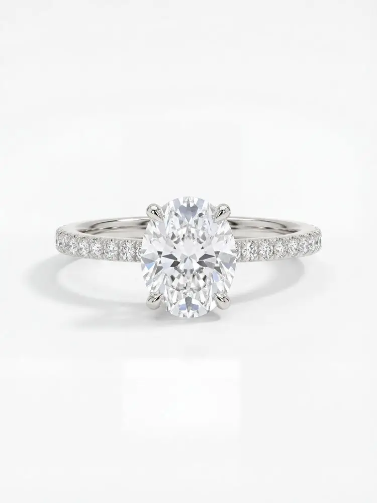 925 Sterling Silve Zirconia 1-4.5CT Gorgeous Shiny Oval Stone Ring For Women Engagement Wedding Luxury High Quality Fine Jewelry