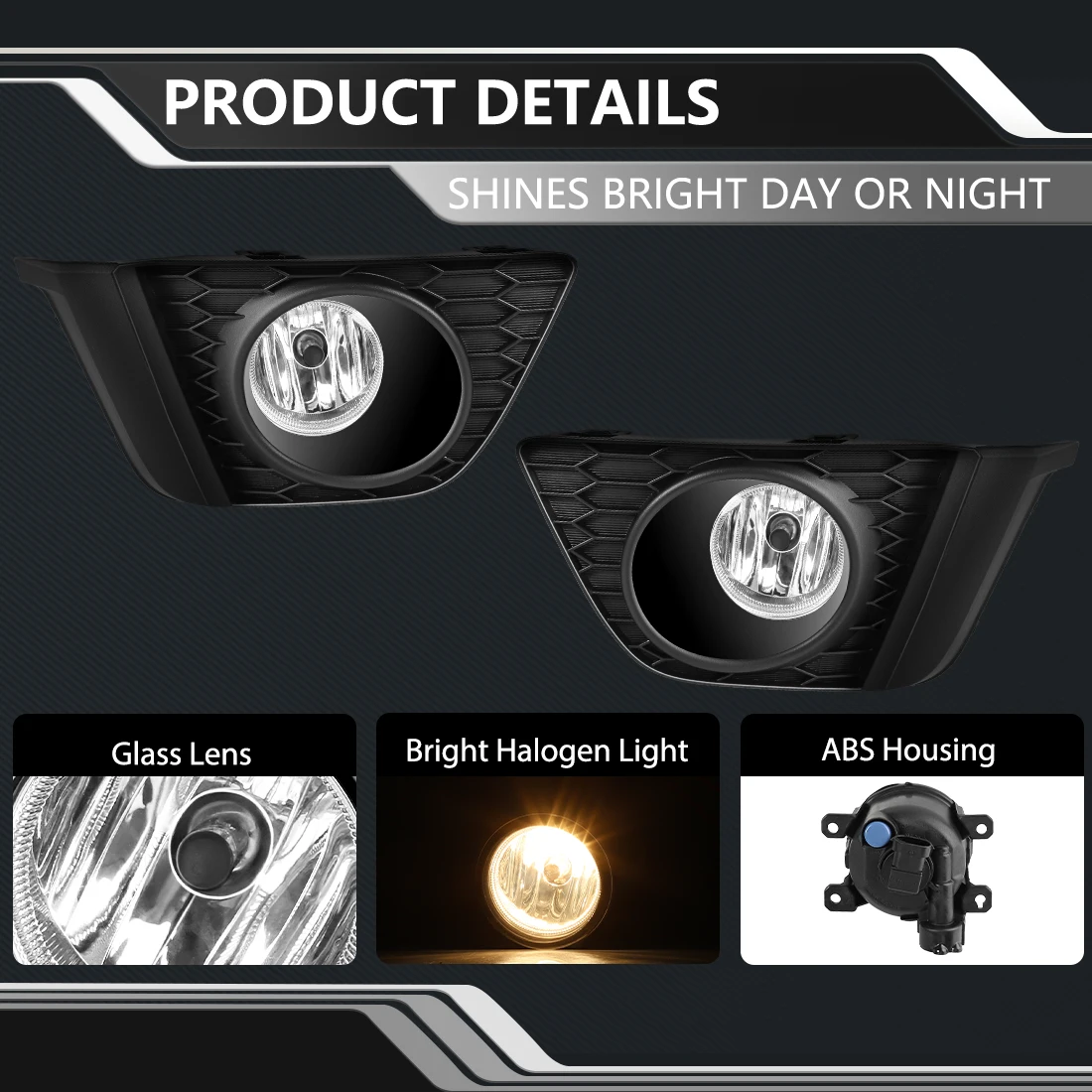 1 Set Fog Lamp Kit For Honda Fit JAZZ 2014 2015 2016 2017 Asia/US Version Daytime Running Light Fog Driving Light Daylight 12V view 2