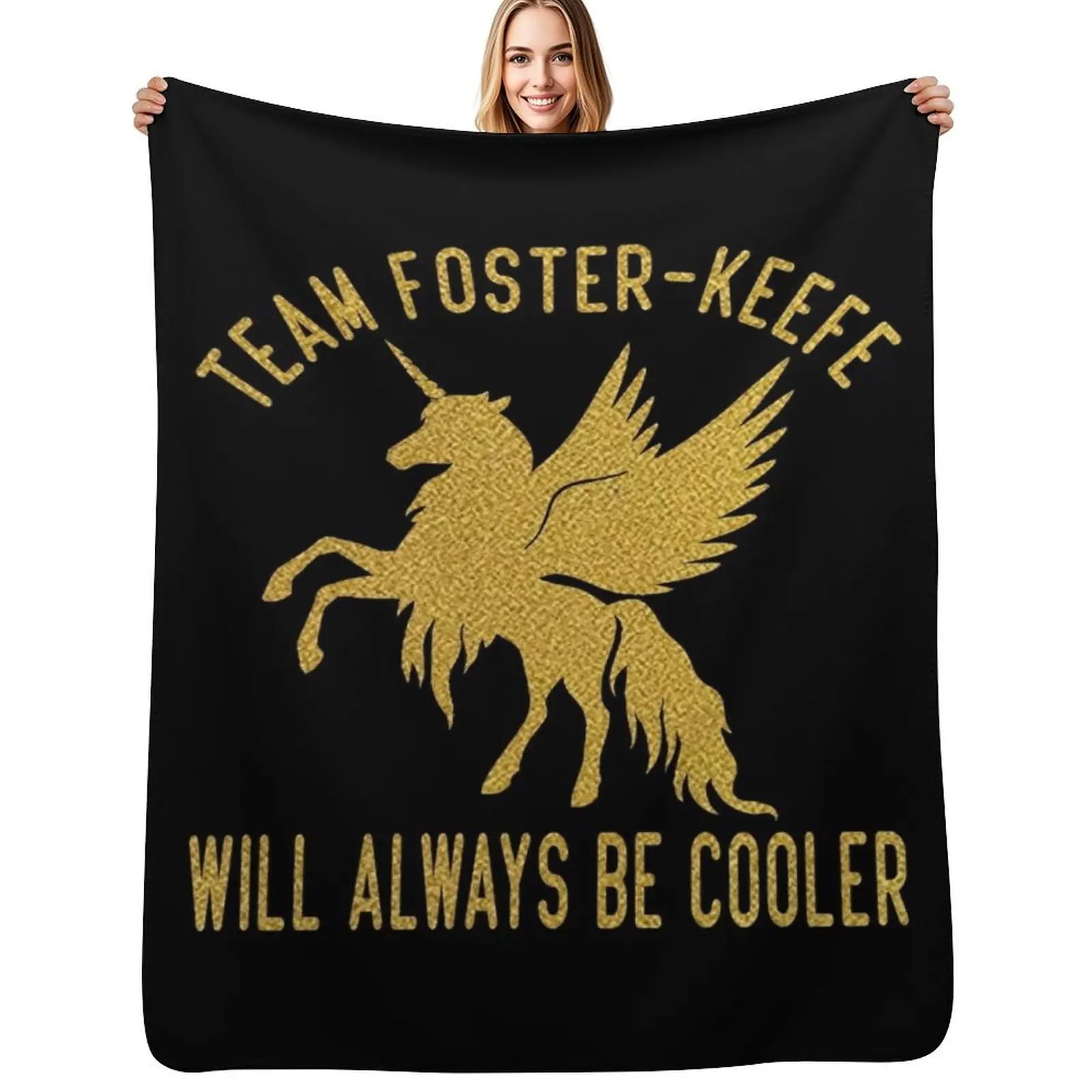 Team Foster Keefe Will Always Be Cooler Throw Blanket Cozy Sofa Blanket for TV Watching Napping