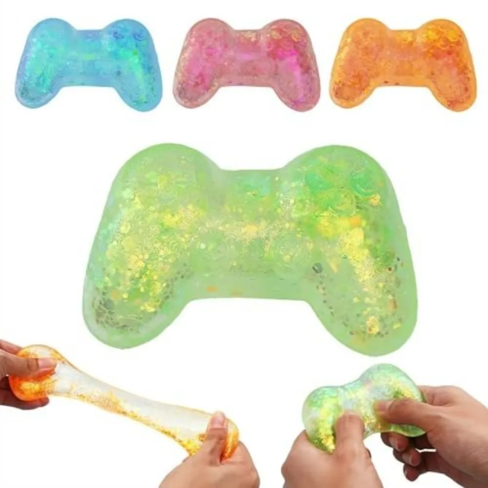 Cute Slow Rising Squeeze Ball Shell Glitter Filled Stretchable Fidget Ball Translucent Non Deforming Fidget Gift for Gamers