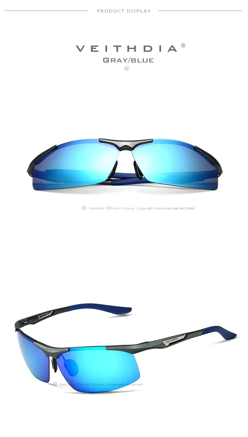 Veithdia aluminium herren sonnenbrille polarisiert uv400 linse männliche spiegel brille sport radfahren outdoor brillen zubehör 6562 – Detail 10