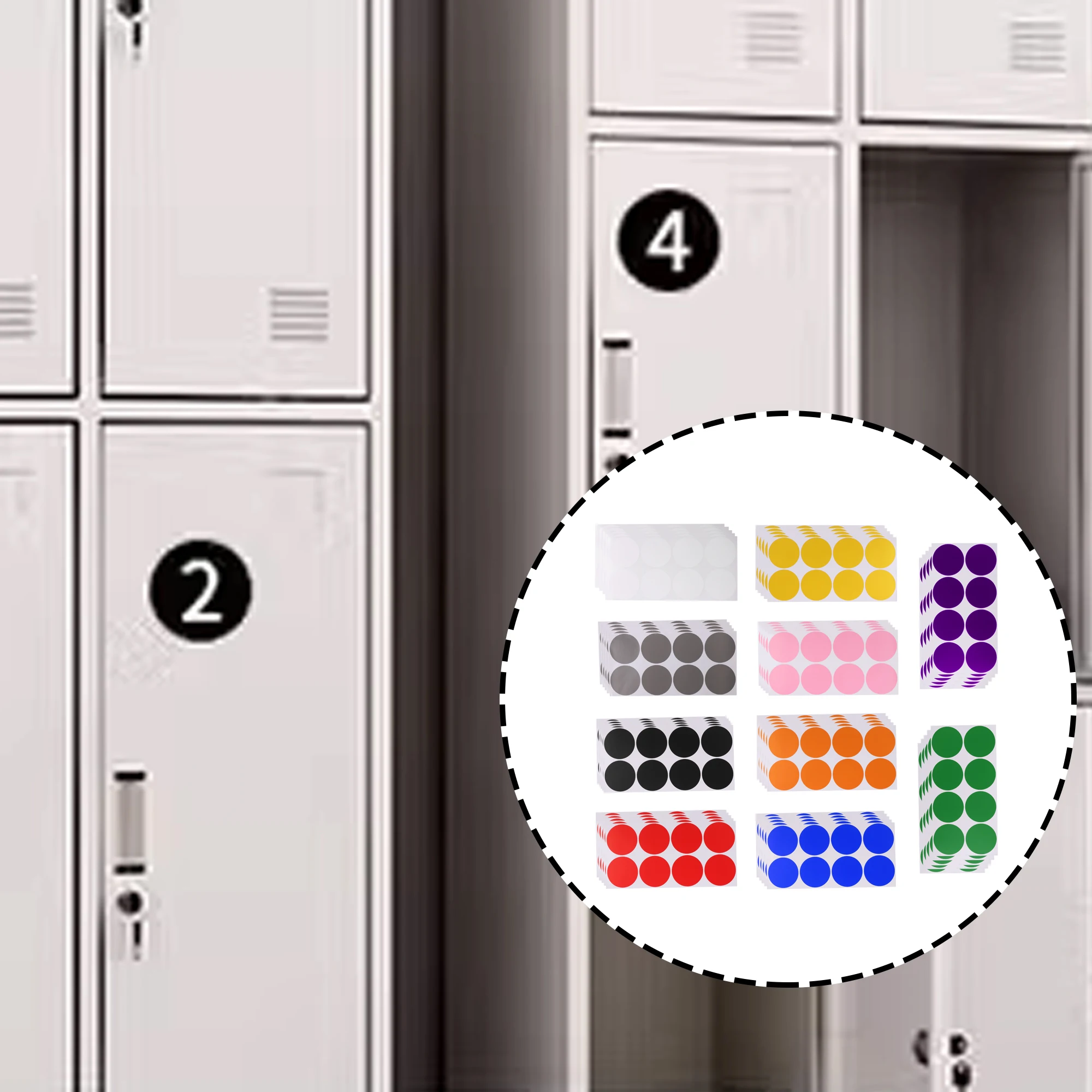 400Pcs Multicolor Circle Dot Sticker Round Color Coding Label 2 Inch Dia