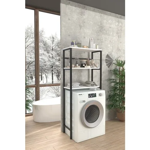 Noowa Washing Machine Top Organizer Ebony White Bathroom Cabinet Home Bathroom Cabinet Towel Luxury Stylish for Women