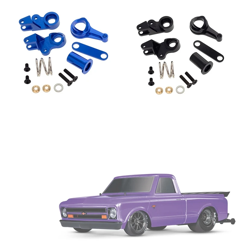 Campanelli dello sterzo in metallo e Set di risparmio Servo per Traxxas Drag Slash 1967 Chevy C10 1/10 RC Drag Truck upgrade Parts