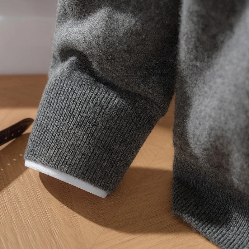 

100% pure cashmere men's pullover high-quality knitted pull sweater round neck jumper luxury tops basic warm street wear