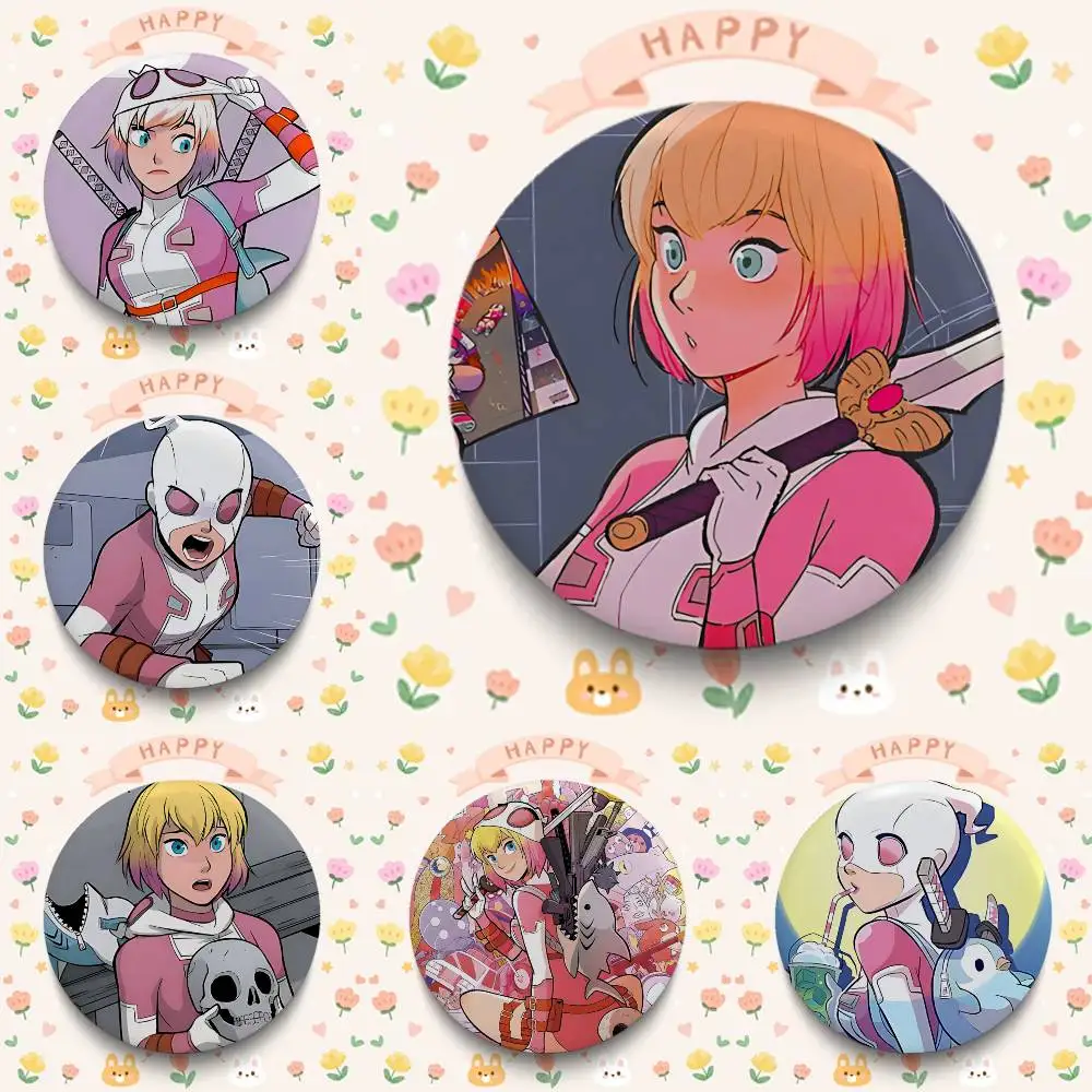 G-Gwenpool Insignias creativas de hojalata, pines de botón suaves con iconos de animales, broches para solapa y mochila, accesorios de pin S